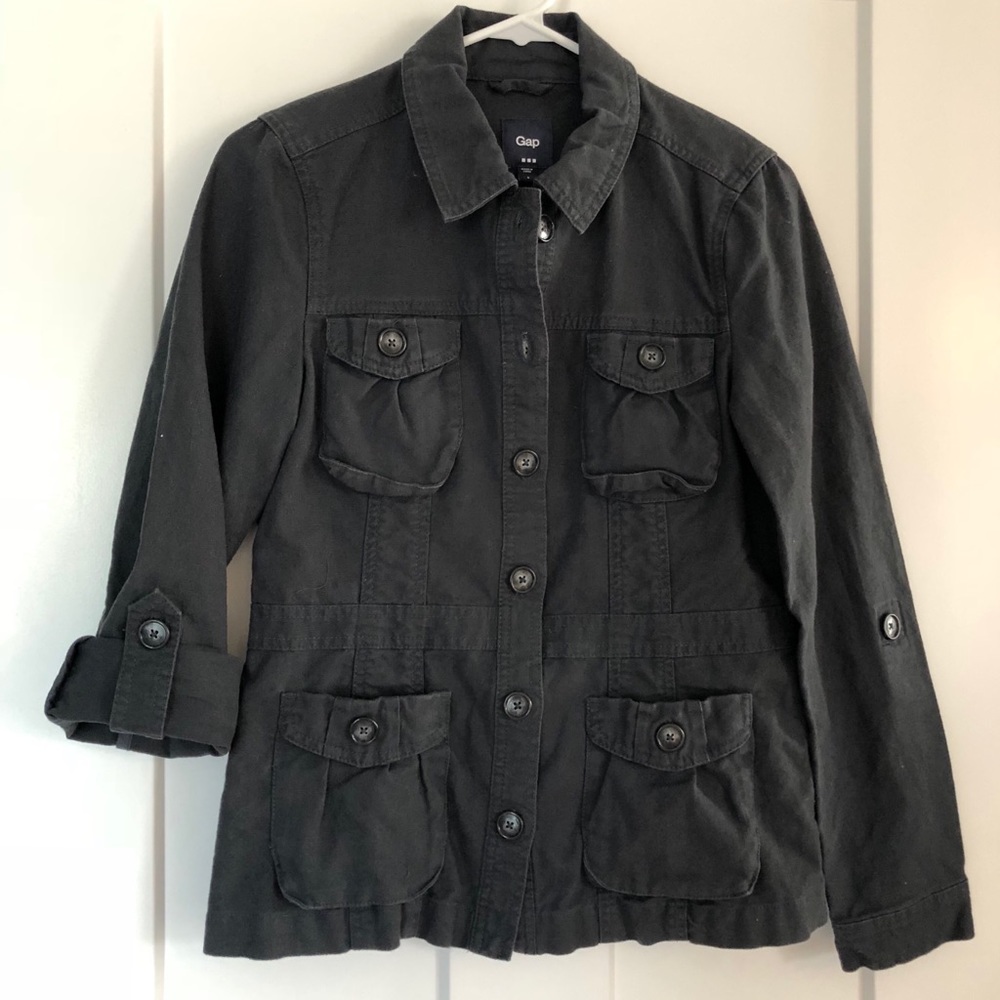 Linen Button-Up Jacket